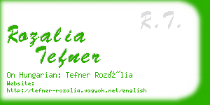 rozalia tefner business card